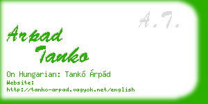 arpad tanko business card